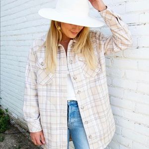 Gentle fawn Leighton Shacket - pebble plaid WORN FOR PHOTOSHOOT ONLY BRAND NEW